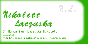 nikolett laczuska business card